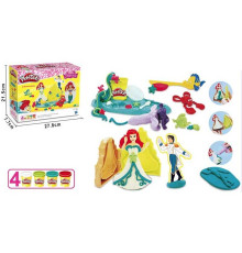 Тісто для ліплення 6623 A (48/2) 4 баночки із тістом, форми, екструдери, фігурка, в коробці