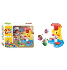 Тісто для ліплення 9003 (48/2) екструдер, тісто у 6ти кольорах, форма для морозива, піала, мисочка, склянка, трафарети, ніж, ложка, виделка, в коробці