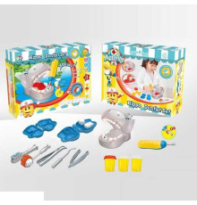 Тісто для ліплення DR 005 (24/2) "Бегемотик", набір стоматолога, в коробці