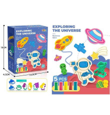 Тісто для ліплення 5835 C (96/2) "Космос", 5 кольорів тіста, молди, в коробці