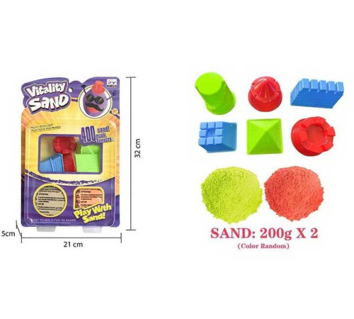 Кінетичний пісок 1908 I/J/K (48/2) 400 г, 2 кольори, 6 форм, на листі – в наличии! Купите сейчас у KAZKOVA