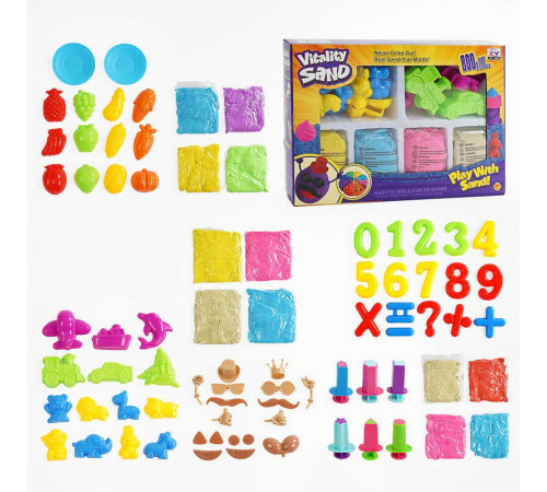 Кінетичний пісок 1902 A/C/E (24/2), 3 види , ВИДАЄТЬСЯ МІКС 800 г, 4 кольори, 16 форм, 6 екструдерів, в коробці – в наличии! Купите сейчас у KAZKOVA