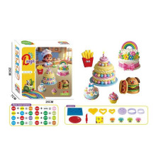 Тісто для ліплення 9030 (72/2) тісто у 4х кольорах, тарілочка, ніж, фігурні форми, в коробці