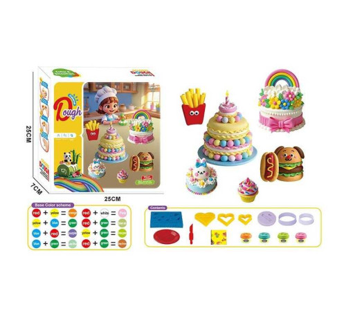 Тісто для ліплення 9030 (72/2) тісто у 4х кольорах, тарілочка, ніж, фігурні форми, в коробці – в наличии! Купите сейчас у KAZKOVA