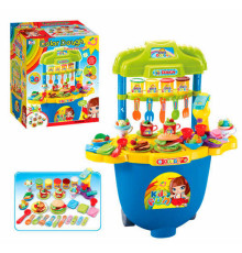 Тісто для ліплення 008-99 (4) 5 баночок тіста, візок на колесах, аксесуари, в коробці