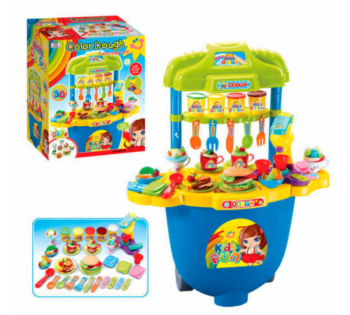 Тісто для ліплення 008-99 (4) 5 баночок тіста, візок на колесах, аксесуари, в коробці – в наличии! Купите сейчас у KAZKOVA