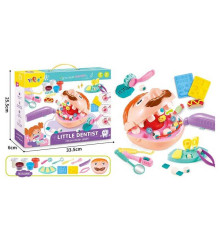 Тісто для ліплення 8852 (36) “Стоматолог”, щелепа, 5 баночок тіста, електрична бормашинка, молди, приладдя для роботи з тістом, в коробці