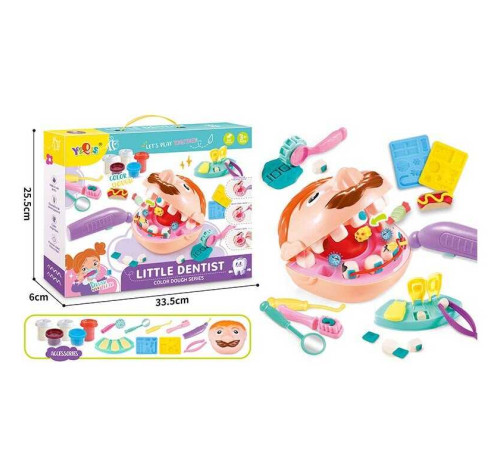 Тісто для ліплення 8852 (36) “Стоматолог”, щелепа, 5 баночок тіста, електрична бормашинка, молди, приладдя для роботи з тістом, в коробці – в наличии! Купите сейчас у KAZKOVA