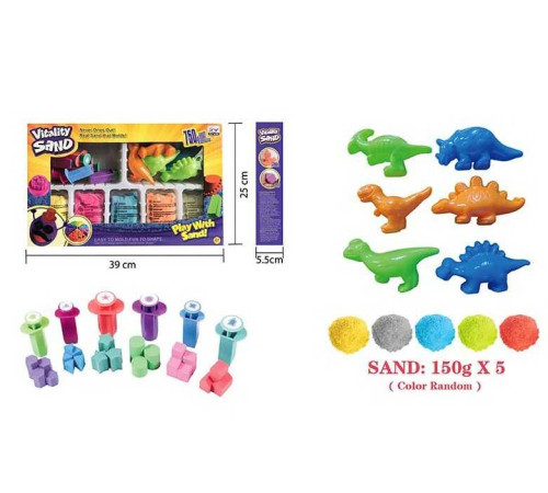 Кінетичний пісок 1903 A/D/H (24/2) 3 види, 750 г, 5 кольорів, 14 форм, інструменти, в коробці, ВИДАЄТЬСЯ ТІЛЬКИ МІКС ВИДІВ – в наличии! Купите сейчас у KAZKOVA