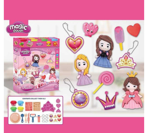 Тісто для ліплення 8649 (48/2) 4 кольори тіста, молди, інструменти, ланцюжки, в коробці – в наличии! Купите сейчас у KAZKOVA