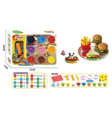 Тісто для ліплення 9022 (48/2) екструдер, 9 кольорів тіста, фігурні форми, ніж, в коробці