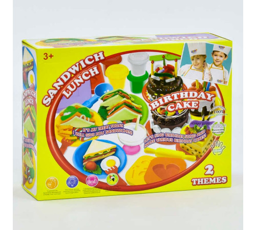 Тісто для ліплення 8328 (12) "Сендвіч-Ланч", 10 баночок тіста, аксесуари, ковпак, в коробці – в наличии! Купите сейчас у KAZKOVA