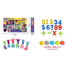 Кінетичний пісок 1903 B/E/G (24/2) 750 г, 5 кольорів, 16 форм, 6 екструдерів, в коробці