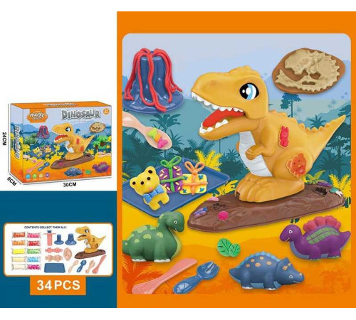 Тісто для ліплення 8653 (48/2) екструдер, 10 кольорів тіста, форми, інструменти, в коробці – в наличии! Купите сейчас у KAZKOVA