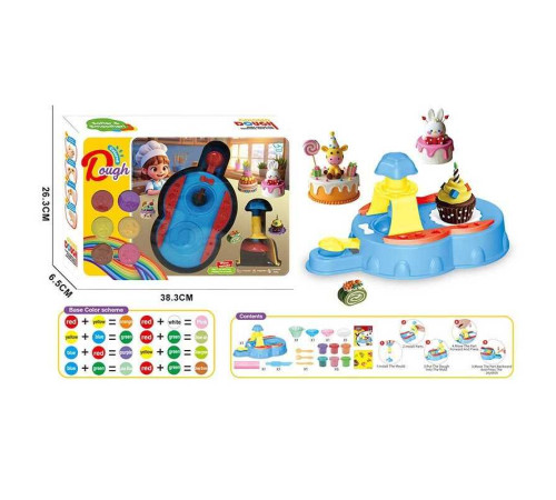 Тісто для ліплення 9028 (36/2) прес, довжина - 22 см, тісто у 6ти кольорах, тарілочка, форми, виделка, ложка, 2 ножі, в коробці – в наличии! Купите сейчас у KAZKOVA