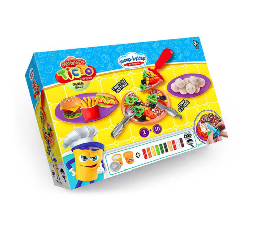 гр Тісто для ліплення TMD-10-01U УКР Master Do" ШЕФ-КУХАР Піца середня (6) "Danko Toys"