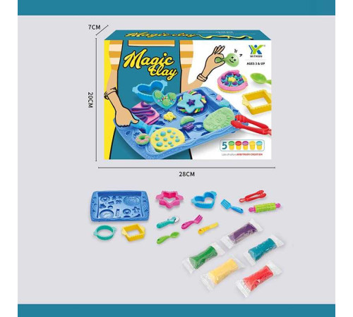 Тісто для ліплення 2930 C (60) 5 кольорів тіста, формочки, аксесуари, в коробці – в наличии! Купите сейчас у KAZKOVA