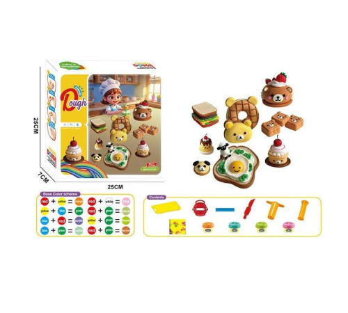 Тісто для ліплення 9029 (72/2) екструдер, 4 кольори тіста, фігурні форми, ніж, в коробці – в наличии! Купите сейчас у KAZKOVA