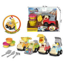 Тісто для ліплення SM 8107 (60/2) 3 кольори тіста, екструдери, форми, інструменти, машинка, в коробці