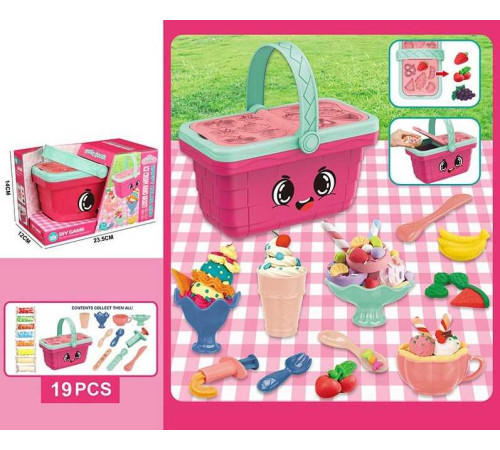 Тісто для ліплення 8673 (54/2) “Морозиво”, 19 елементів, 8 кольорів тіста, молди, кухонне приладдя, у коробці – в наличии! Купите сейчас у KAZKOVA