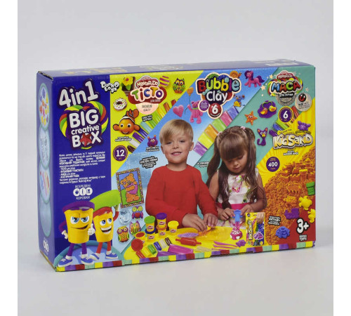 гр Набір для ліплення "4 в 1 Big creative box" BCRB-01-01U УКР. (4) "Danko Toys" гр Набір для ліплення "4 в 1 Big creative box" BCRB-01-01U УКР. (4) "Danko Toys"