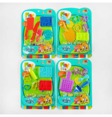 Тісто для ліплення 5838-171 /172/173/174 (128/2) 4 види, 4 кольори, аксесуари, на листі