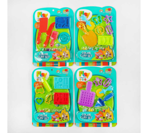 Тісто для ліплення 5838-171 /172/173/174 (128/2) 4 види, 4 кольори, аксесуари, на листі – в наличии! Купите сейчас у KAZKOVA