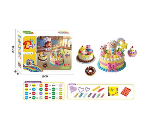 Тісто для ліплення 9012 (72/2) 7 кольорів тіста, ніж, фігурні форми, в коробці – в наличии! Купите сейчас у KAZKOVA