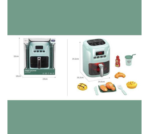 Мультиварка A 1012-2 (36) на батарейках, підсвітка, звук, імітація роботи мультиварки, набір продуктів, в коробці