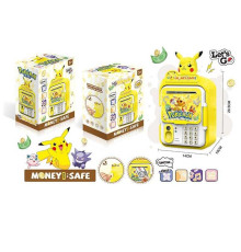 Сейф WF 3023 PK (60/2) звуки, підсвічування, наліпки, іграшкові гроші, в коробці