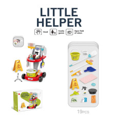 Набір для прибирання 667-70 (12) швабра, щітка, відро, візок. розпилювач,, ганчірка, 19 елементів, в коробці