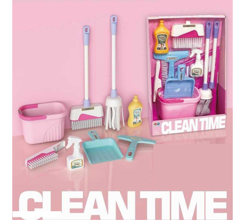 Набір для прибирання 137-6 (24) швабра, щітки, відро, совок, аксесуари для прибирання, в коробці