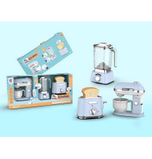 Набір побутової техніки 8060 (24) звуки, підсвічування, міксер, тостер, блендер, муляжі шматків хліба, в коробці