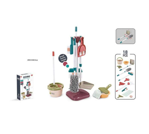 Набір для прибирання 667-59 (18) стійка під прилади, 18 елементів, в коробці