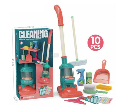 Набір для прибирання XG 2-38 B (12) вакуумний пилосос, швабра, щітка, наліпки, в коробці