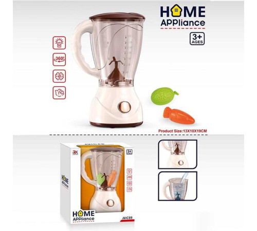 Блендер 6905 A (80/2) розмір - 13х10х19 см, обертовий механізм, підсвічування, муляжі продуктів, в коробці Блендер 6905 A (80/2) розмір - 13х10х19 см, обертовий механізм, підсвічування, муляжі продуктів, в коробці