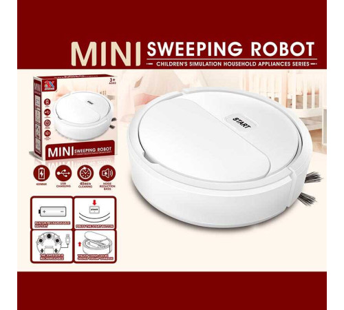 Робот-Пилосос 6838 A (150/2) вбудований акумулятор, автоматичний принцип роботи, USB кабель, фільтр, щіточка, імітація роботи, в коробці