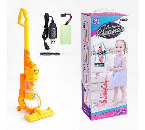 Пилосос 828 D (12) вакуумний, звук, підсвічування, мелодія, акумулятор 7.4V, USB-кабель, викрутка, пінопластові кульки, в коробці