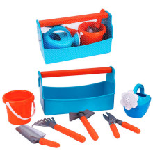 гр "Набір садівника" 8270 (8) "Technok Toys", секатор, совок, граблі, сапка, відерко, лійка, органайзер, в сітці
