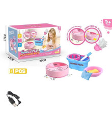 Набір для прибирання 398-7 (24) 10 предметів, пилосос працює від акумулятора 3.7 V, USB-зарядка, швабра, тазик, в коробці