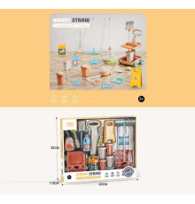 Набір для прибирання YY 210 (36) швабра, мило, пилосос, знак попередження, відро, віник, пляшечки миючих засобів, в коробці