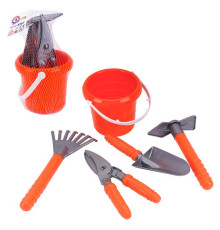 гр "Набір садівника" 8287 (10) "Technok Toys", секатор, совок, граблі, сапка, відерко, в сітці