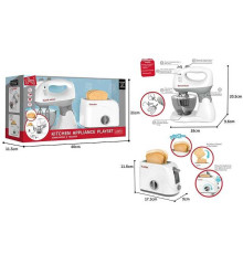 Кухонний набір F 2316 (12) тостер, блендер, муляжі їжі, рухливі елементи, в коробці