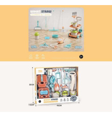 Набір для прибирання YY 211 (36) щітка, швабра, мило, пилосос, відро, віник, совок, валик, в коробці