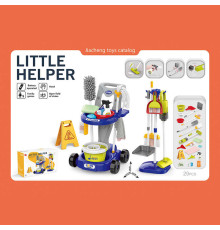 Набір для прибирання 667-66 (8) пилосос на батарейках, візок, відро з віджимом, швабра, мітли, знаки попередження та інші аксесуари, 29 предметів, в коробці