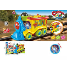 Паровоз 3204 (48/2) колесо вільного ходу, підсвічування, мелодія, звукові ефекти, сортер, рухомі шестерні, пальчикові ігри, в коробці