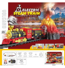 Залізниця 699-51 A (8) 20 елементів, локомотив, 3 вагони, акумулятор 3.7 V, підсвічування, парогенератор, звуки, вулкан, в коробці