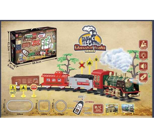 Залізниця 3096 A/B (8) радіокерування, пульт 27 MHz, звук, підсвічування, парогенератор, локомотив+3 вагони, декорації, в коробці – в наличии! Купите сейчас у KAZKOVA Залізниця 3096 A/B (8) радіокерування, пульт 27 MHz, звук, підсвічування, парогенератор, локомотив+3 вагони, декорації, в коробці – в наличии! Купите сейчас у KAZKOVA