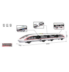 Потяг WY 970 A (18) звук, підсвічування, на батарейках, довжина 58 см, інерція, відкриваються двері, в коробці