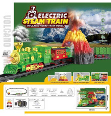 Залізниця 699-54 A (8) 21 елемент, локомотив, 4 вагони, акумулятор 3.7 V, підсвічування, парогенератор, звуки, вулкан, в коробці